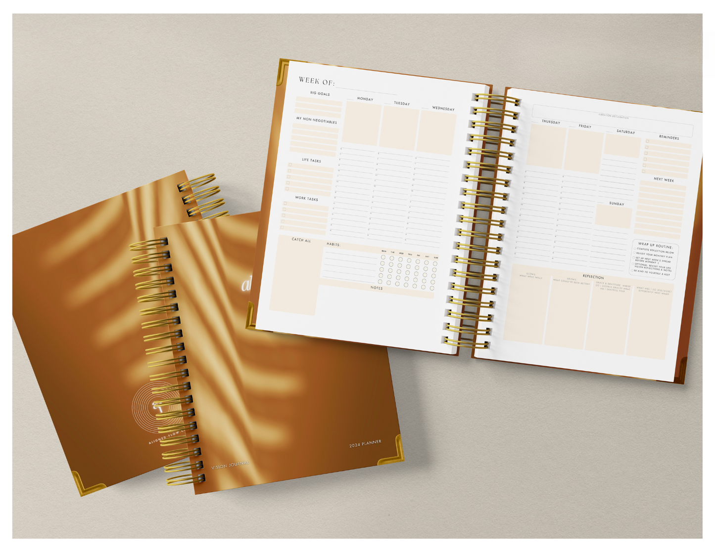 Aligned Flow Vision Journal & Planner 6-month Undated (Rise)