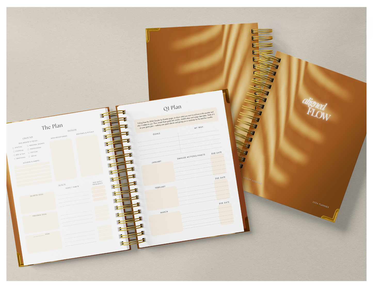 Aligned Flow Vision Journal & Planner 6-month Undated (Radiate)